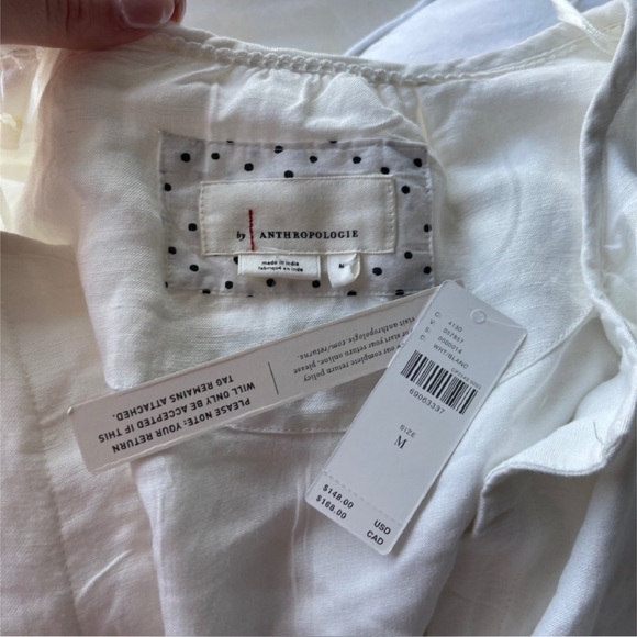 Anthropologie Somerset mini White Dress size medium- hem slightly longer - Picture 3 of 15